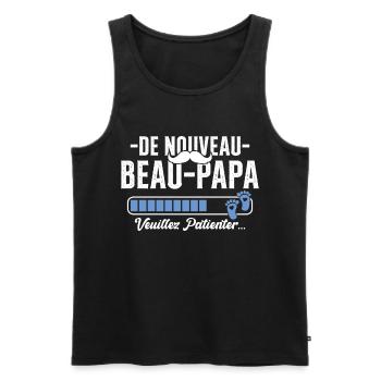 Nouveau Beau Papa Cadeau Père Cool - Débardeur bio Premium Homme - noir - Devant - AI Model Male 178 light (178cm)