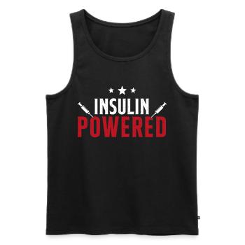 Funny diabetic gifts Insulin powered for diabetes - Débardeur bio Premium Homme - noir - Devant - Michal (187cm)