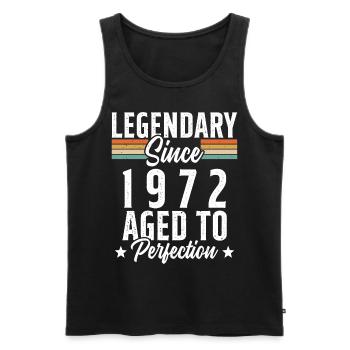Legendär seit 1972 Geschenk - Männer Premium Bio Tank Top - Schwarz - Vorne - Michal (187cm)