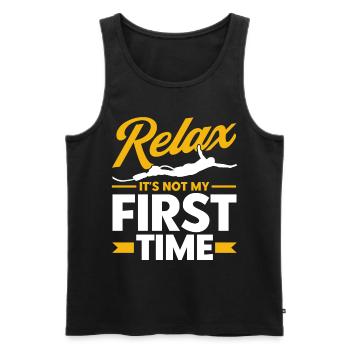 Bungee Springer Bungee Sprung Extremsport Geschenk - Männer Premium Bio Tank Top - Schwarz - Vorne - AI Model Male 178 light (178cm)