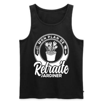Gartenarbeit Gärtner Schrebergarten Geschenk - Männer Premium Bio Tank Top - Schwarz - Vorne - AI Model Male 178 light (178cm)
