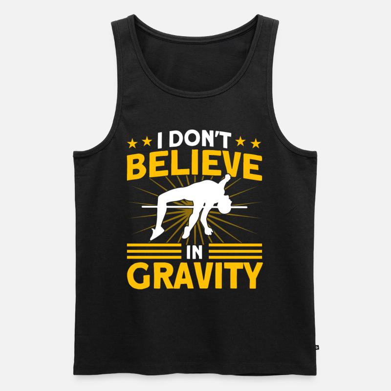 Stabhochsprung Leichtathletik Springen Geschenk - Männer Premium Bio Tank Top - Schwarz