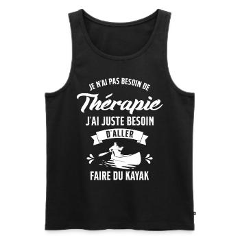 J'ai juste Besoin D'aller Faire du Kayak Humour - Débardeur bio Premium Homme - noir - Devant - Michal (187cm)