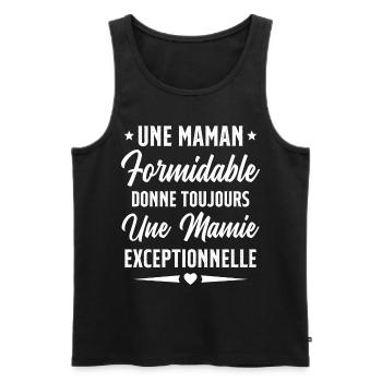 Grand-Mère - Une Mamie Exceptionnelle - Débardeur bio Premium Homme - noir - Devant - Michal (187cm)