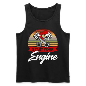 Autorennen Drag Racer Drag Race Geschenk - Männer Premium Bio Tank Top - Schwarz - Vorne - AI Model Male 178 light (178cm)