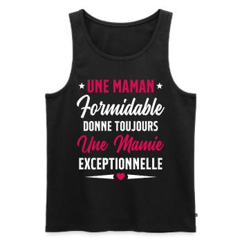 Grand-Mère - Une Mamie Exceptionnelle - Débardeur bio Premium Homme - noir - Devant - Michal (187cm)