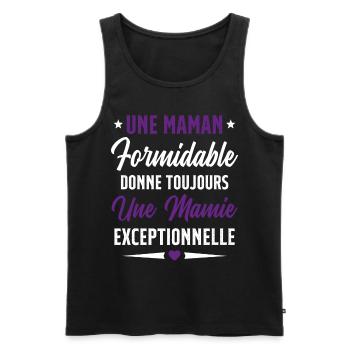 Grand-Mère - Une Mamie Exceptionnelle - Débardeur bio Premium Homme - noir - Devant - Michal (187cm)