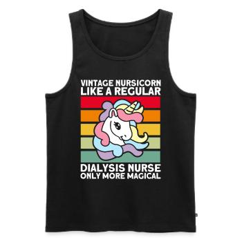 Dialyse Dialyse Schwester Krankenpflege Geschenk - Männer Premium Bio Tank Top - Schwarz - Vorne - AI Model Male 178 light (178cm)