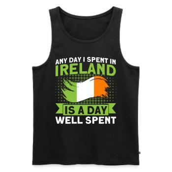 Irish roots Irish flag Irish gift - Men's Premium Organic Tank Top - black - Front - AI Model Male 178 light (178cm)