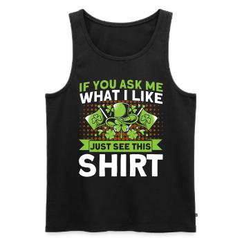 Ireland Irish roots Irish gift - Men's Premium Organic Tank Top - black - Front - AI Model Male 178 light (178cm)