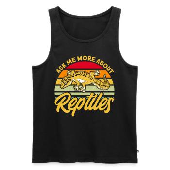 Reptiles Reptile Snake Gift - Men's Premium Organic Tank Top - black - Front - AI Model Male 178 light (178cm)
