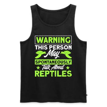 Reptile Reptile Lizards Gift - Men's Premium Organic Tank Top - black - Front - AI Model Male 178 light (178cm)