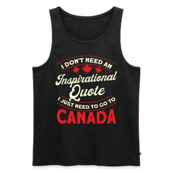 Jours fériés de Racines canadiennes Canada - Débardeur bio Premium Homme - noir - Devant - Michal (187cm)
