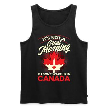 Drapeau canadien du Canada Cadeau canadien - Débardeur bio Premium Homme - noir - Devant - Michal (187cm)