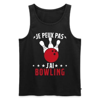Je Peux Pas J'ai Bowling - Débardeur bio Premium Homme - noir - Devant - Michal (187cm)