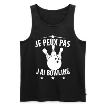 Je Peux Pas J'ai Bowling - Débardeur bio Premium Homme - noir - Devant - Michal (187cm)