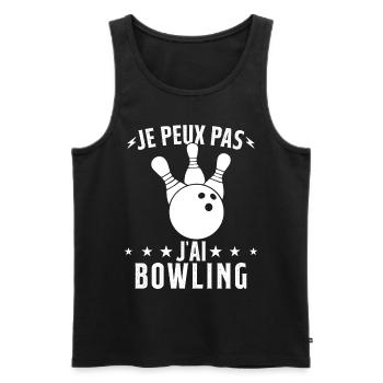 Je Peux Pas J'ai Bowling - Débardeur bio Premium Homme - noir - Devant - Michal (187cm)