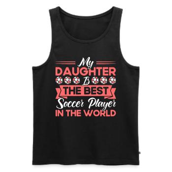 Fußball Mama Sportfan Fußball Geschenk - Männer Premium Bio Tank Top - Schwarz - Vorne - AI Model Male 178 light (178cm)