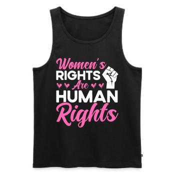 Rechte der Frauen Gleichberechtigung der Geschlech - Männer Premium Bio Tank Top - Schwarz - Vorne - Michal (187cm)