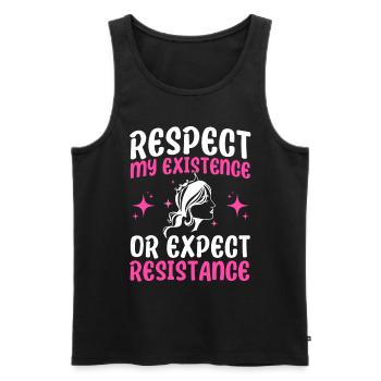 Women's rights Empowerment Feminist - Men's Premium Organic Tank Top - black - Front - Michal (187cm)