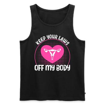 Feminismus Feministisch Gleichberechtigung der Ges - Männer Premium Bio Tank Top - Schwarz - Vorne - Michal (187cm)