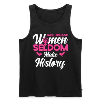 Droits des femmes Autonomisation féministe - Débardeur bio Premium Homme - noir - Devant - AI Model Male 178 light (178cm)