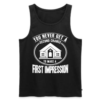 Interior Design Interior Designer House Furnishing - Men's Premium Organic Tank Top - black - Front - AI Model Male 178 light (178cm)
