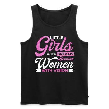 Feminist gender equality F - Men's Premium Organic Tank Top - black - Front - AI Model Male 178 light (178cm)