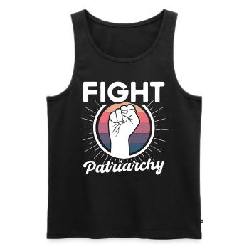 Empowerment of gender equality F - Men's Premium Organic Tank Top - black - Front - Michal (187cm)