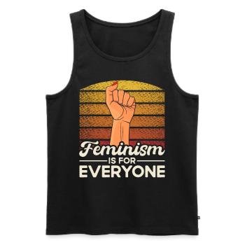 Droits des femmes Autonomisation féministe - Débardeur bio Premium Homme - noir - Devant - AI Model Male 178 light (178cm)