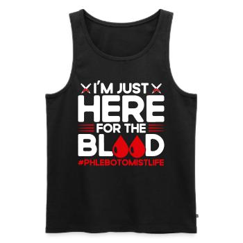 Phlebotomist Blutabnahme Phlebotomie Labor Geschen - Männer Premium Bio Tank Top - Schwarz - Vorne - AI Model Male 178 light (178cm)
