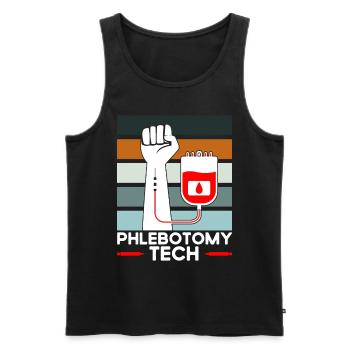 Phlebotomie Blutabnahme Phlebotomist Tech Geschenk - Männer Premium Bio Tank Top - Schwarz - Vorne - AI Model Male 178 light (178cm)