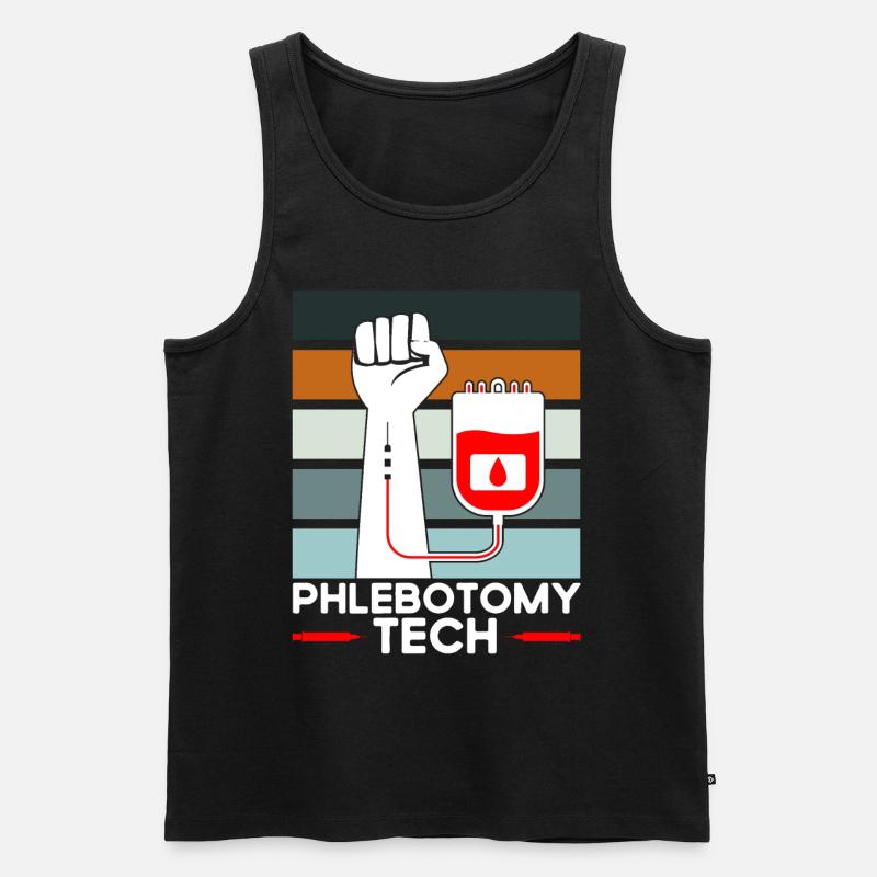 Phlebotomie Blutabnahme Phlebotomist Tech Geschenk - Männer Premium Bio Tank Top - Schwarz