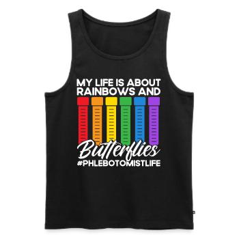 Blutabnahme Phlebotomist Phlebotomie Geschenk - Männer Premium Bio Tank Top - Schwarz - Vorne - AI Model Male 178 light (178cm)
