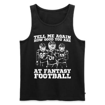 Fantasy Football Meister Fantasy Football Draft Da - Männer Premium Bio Tank Top - Schwarz - Vorne - Michal (187cm)