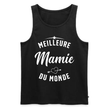 Meilleure Mamie Du Monde Humour Cadeau - Débardeur bio Premium Homme - noir - Devant - Michal (187cm)