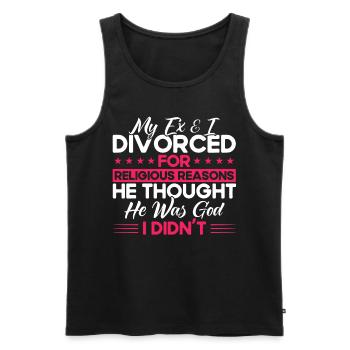 Ex Partner Auflösung der Ehe Scheidung Geschenk - Männer Premium Bio Tank Top - Schwarz - Vorne - Michal (187cm)