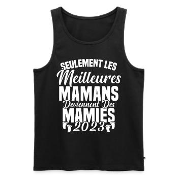 Les Meilleures Mamans Deviennent des Mamie 2023 - Débardeur bio Premium Homme - noir - Devant - Michal (187cm)