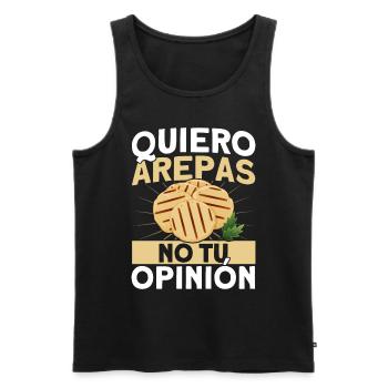 Arepas gourmands Arepa Gesche colombien - Débardeur bio Premium Homme - noir - Devant - Michal (187cm)