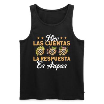 Arepa Food Lovers Arepa Geschen colombien - Débardeur bio Premium Homme - noir - Devant - Michal (187cm)