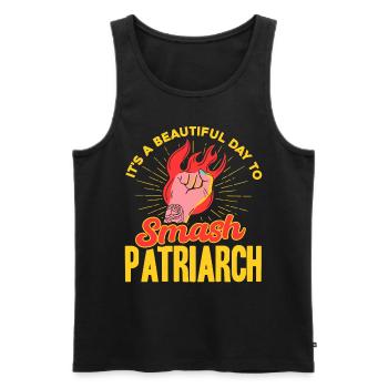 Gender equality Feminism Rec - Men's Premium Organic Tank Top - black - Front - AI Model Male 178 light (178cm)
