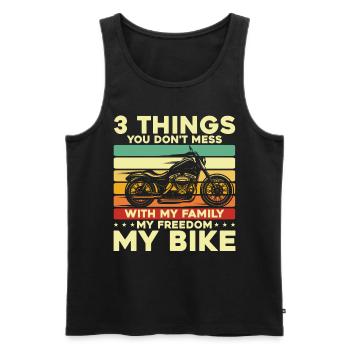 Chopper Motorcycle Biker Motorcycle Gift - Men's Premium Organic Tank Top - black - Front - AI Model Male 178 light (178cm)