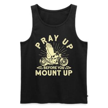 Christian Motorcyclist Motorcycle Biker Gift - Men's Premium Organic Tank Top - black - Front - AI Model Male 178 light (178cm)