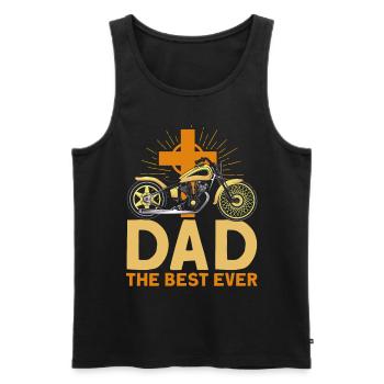 Faith Motorcyclist Chopper Gift - Men's Premium Organic Tank Top - black - Front - AI Model Male 178 light (178cm)