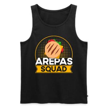 Arepas Nourriture vénézuélienne Arepa Cadeau - Débardeur bio Premium Homme - noir - Devant - Michal (187cm)