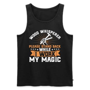 Woodworking Carpenter Woodworker Gift - Men's Premium Organic Tank Top - black - Front - AI Model Male 178 light (178cm)