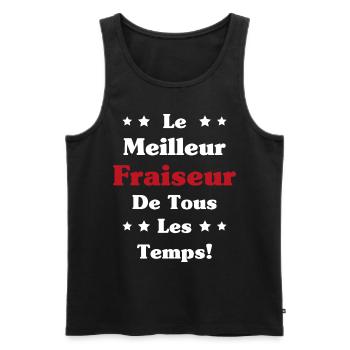 Le Meilleur Fraiseur de tous les temps - Débardeur bio Premium Homme - noir - Devant - Michal (187cm)