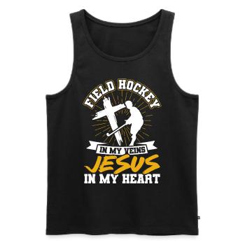 Hallen Feldhockey Mannschaftssport Feldhockey Spie - Männer Premium Bio Tank Top - Schwarz - Vorne - Michal (187cm)