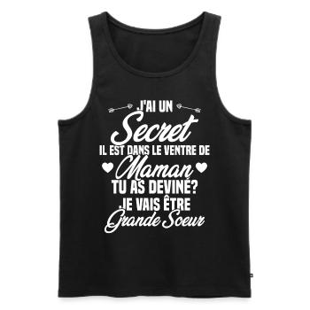 Tu as deviné je vais être grande soeur Humour - Débardeur bio Premium Homme - noir - Devant - Michal (187cm)