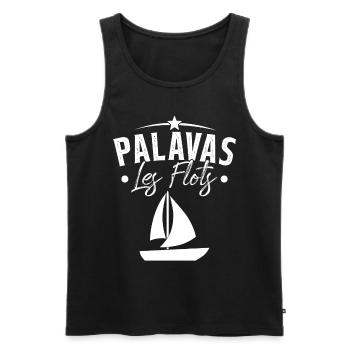 palavas les flots bateau herault cadeau - Débardeur bio Premium Homme - noir - Devant - Michal (187cm)